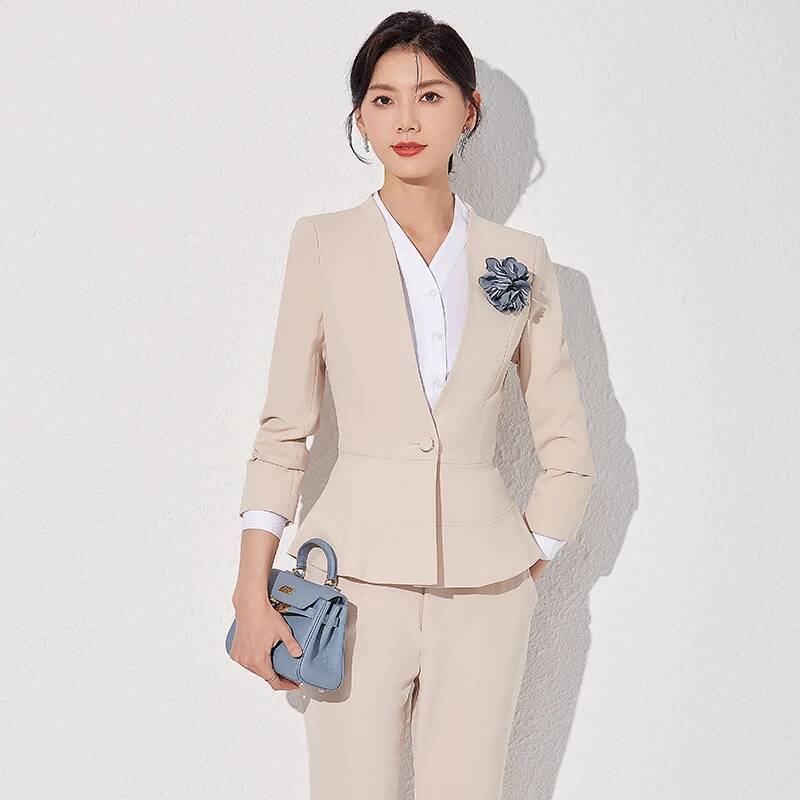 Women Formal Wear Interview - ชุดสูททำงานผู้หญิง สไตล์ทางการ สำหรับฤดูใบไม้ร่วงและฤดูหนาว เหมาะสำหรับงานสัมภาษณ์งาน ชุดทำงานมืออาชีพ
