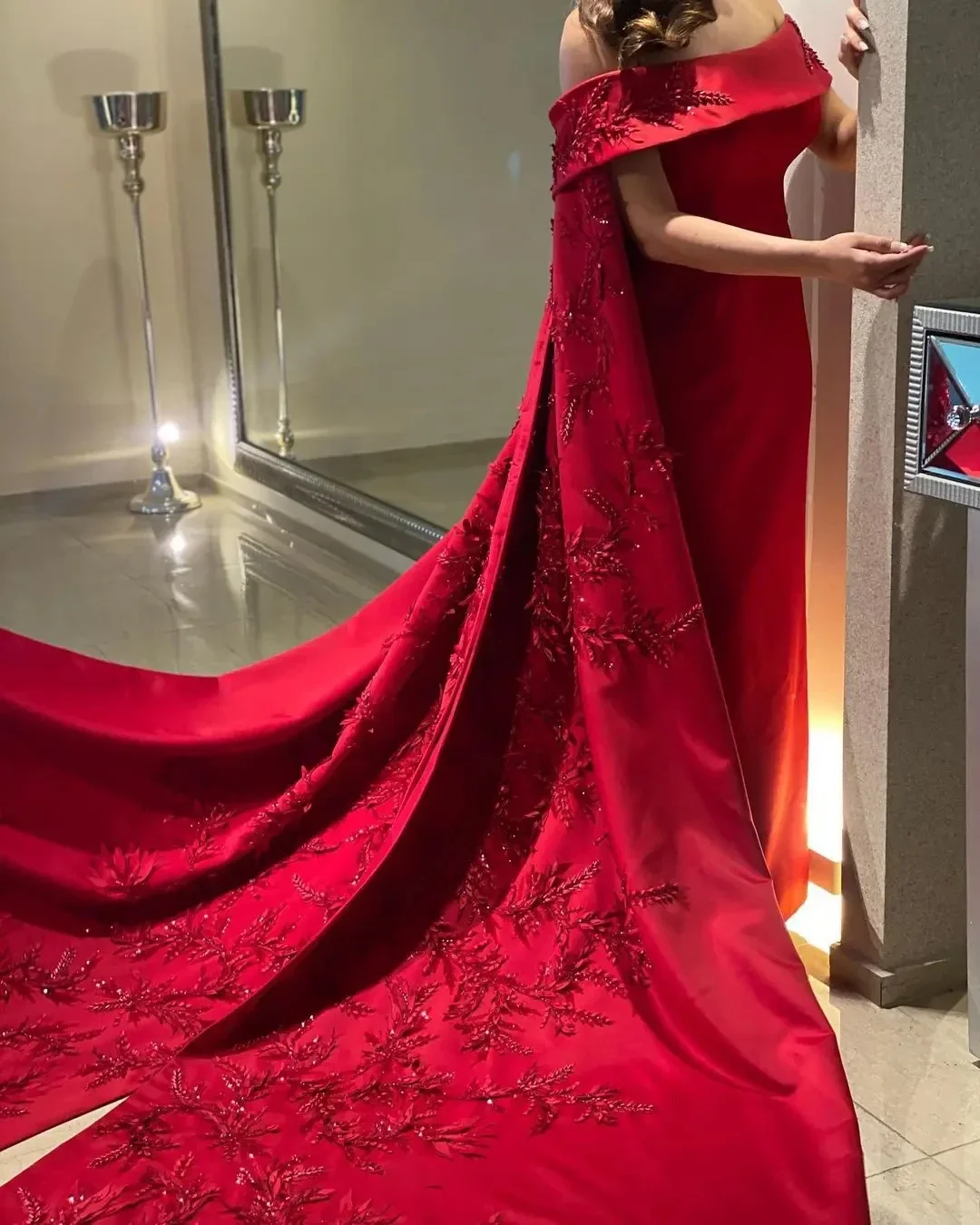 Women Formal Wear Dress - ที่กําหนดเองข้อเท้าความยาว Sheath ชุดราตรีผู้หญิงสวมใส่ลูกปัด Applique ยาวห่อพรหมชุดซิปด้านหลัง Vestidos