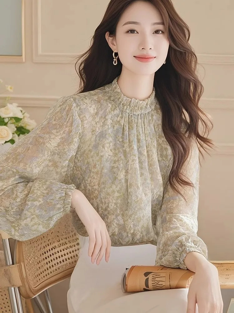 Women Formal Wear Korean - เสื้อเชิ้ตแขนยาวผู้หญิงผ้าซาตินจีบกระดุมทรงเข้ารูปสไตล์โกธิค อีโม ฮาราจูกุ สวยงามเก๋ไก๋สำหรับงานปาร์ตี้ สตรีทแวร์ เสื้อผ้าฤดูใบไม้ผลิ