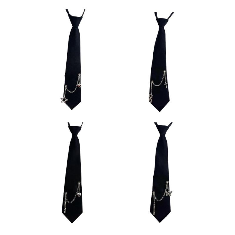 Women Formal Wear Korean - 652F เนคไทแฟชั่นเกาหลีมีซิปปิดเปิด/ปิดง่ายสไตล์วิทยาลัยเนคไทอุปกรณ์เสริมอย่างเป็นทางการสำหรับสวมใส่ในสำนักงานและงานปาร์ตี้