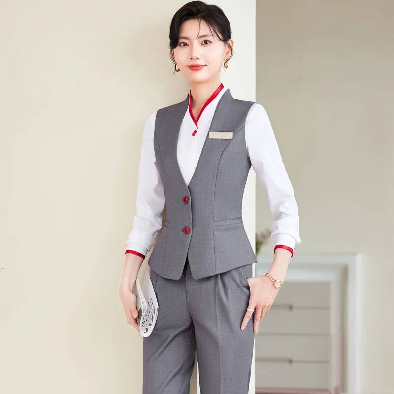 Women Formal Wear Interview - ชุดสูททำงานไซส์ใหญ่พิเศษ 5XL สไตล์หรูหราสำหรับผู้หญิง ชุดทำงานมืออาชีพสำหรับสุภาพสตรี ชุดสัมภาษณ์งาน