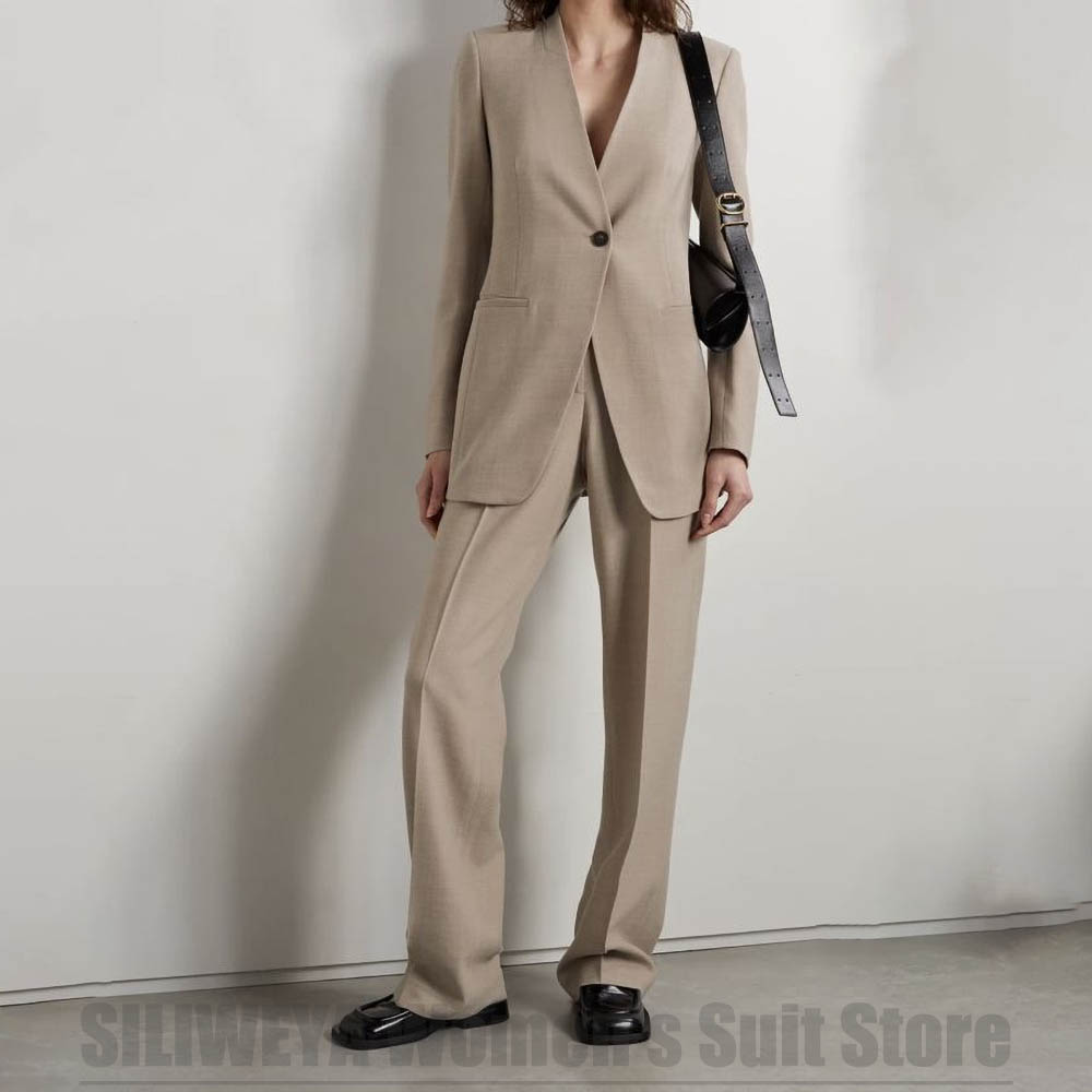 Women Formal Wear Tailor - ชุดสูทผู้หญิง แฟชั่น คอวี กระดุมเดี่ยว ชุดทำงาน 2