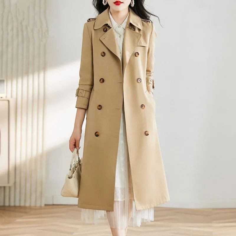 Women Formal Wear Korean - ใหม่ผู้หญิงยาว Windbreaker แจ็คเก็ตฤดูใบไม้ผลิฤดูใบไม้ร่วงเกาหลีหลวม Parker Overcoat หญิง