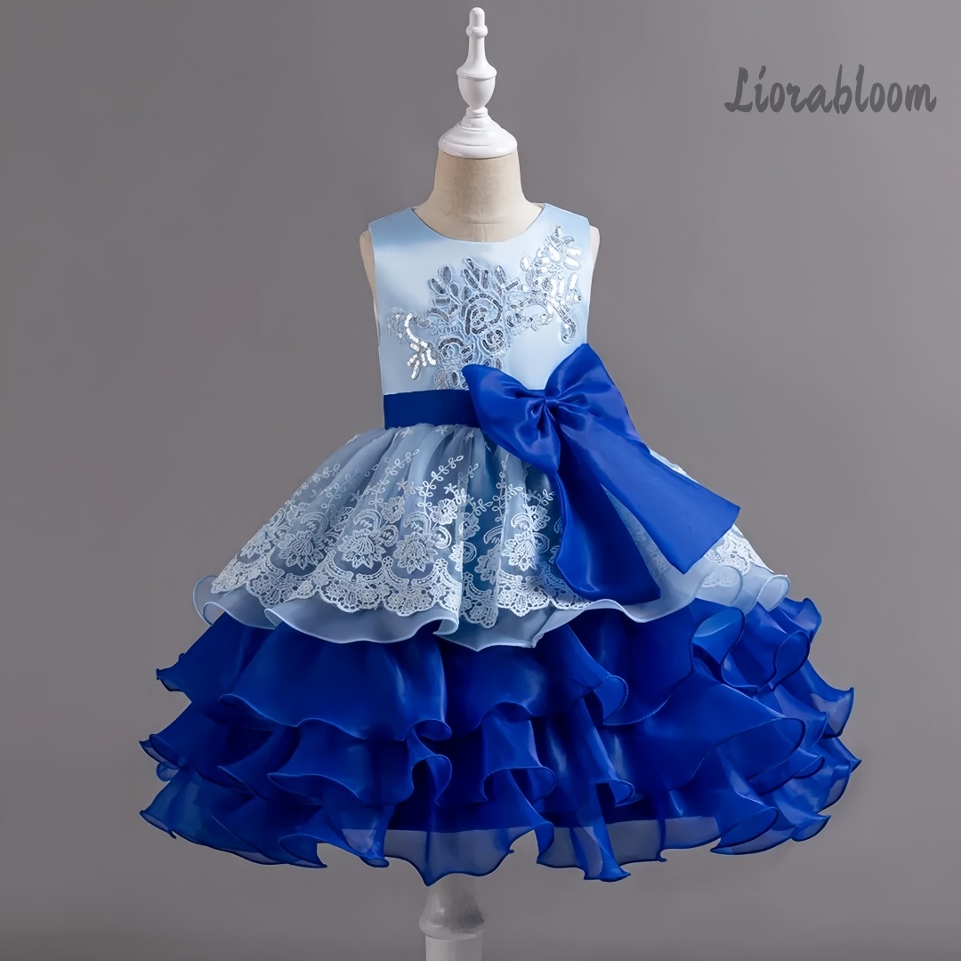 Women Formal Wear Dress - ชุดเดรสเด็กผู้หญิงพร้อมโบว์ขนาดใหญ่ ชุดทางการแบบไม่มีแขนเสื้อ ชุดเดรสเด็กผู้หญิงหลากสี ชุดเดรสปาร์ตี้ ชุดเดรสเจ้าหญิง ชุดทางการที่สง่างาม
