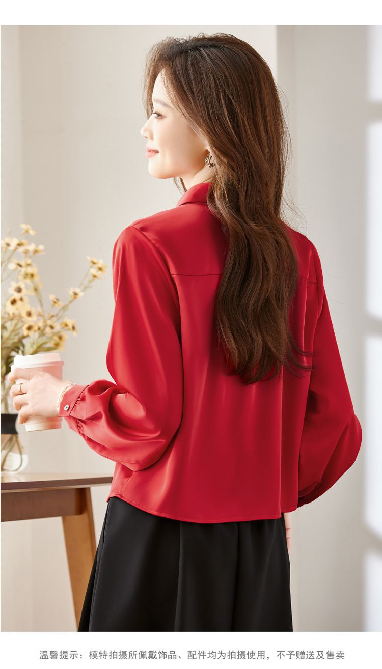 Women Formal Wear Korean - เสื้อแขนยาวผู้หญิงผ้าฝ้ายระบายพอดีตัวคอทเทจคอร์ผู้หญิงอ่อนเยาว์สบายโรแมนติกสวมใส่ในสำนักงานทุกวัน