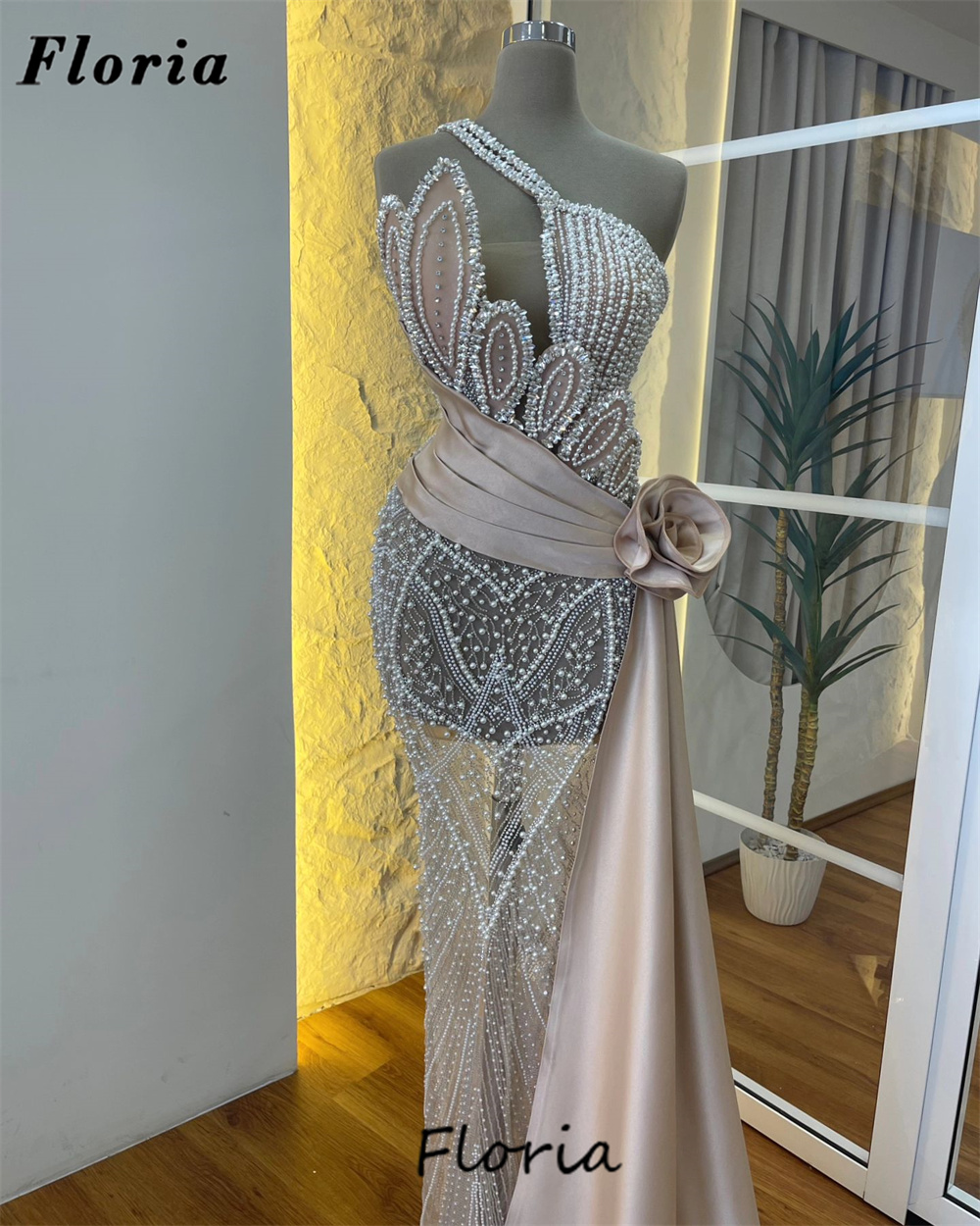 Women Formal Wear Dubai - ชุดเดรสงานพรอมเปิดไหล่ข้างเดียวสำหรับมาใหม่ล่าสุดเสื้อคลุมชุดเดรสราตรีประดับด้วยลูกปัดของผู้หญิงเสื้อคลุมสำหรับปาร์ตี้ดูดูไบภาพลวงตา2025