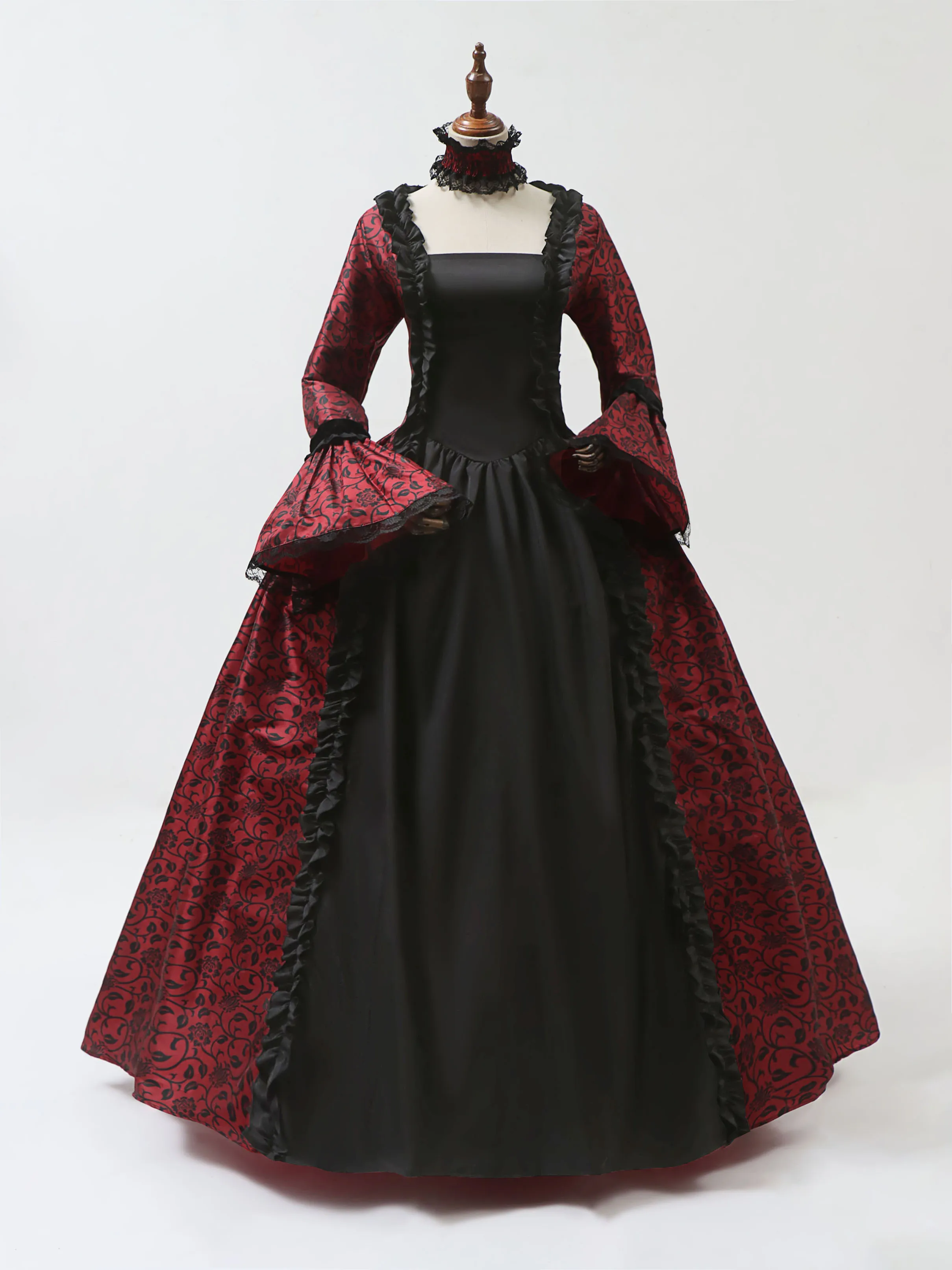 Women Formal Wear Dress - คอสเพลย์ Marie Antoinette ชุดยุคกลาง Flare Sleeve