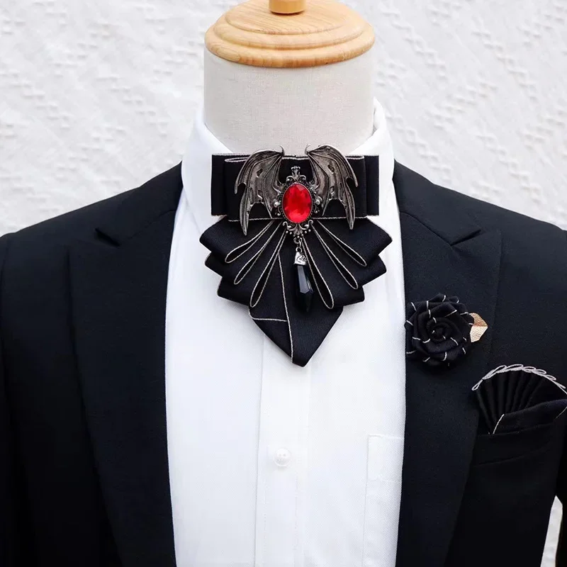 Women Formal Wear Korean - ชุดเข็มกลัดผูกโบว์สำหรับผู้ชายชุดทางการสไตล์เกาหลีแบบอังกฤษมีปีกประดับด้วยพลอยเทียมรูปโบว์ผูกกระเป๋าสำหรับผู้ชาย