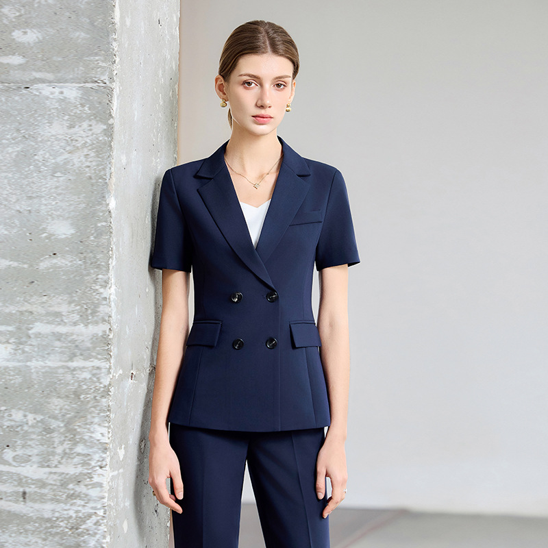 ชุดสูทแขนสั้นบางเบาสำหรับผู้หญ - Women Formal Wear Interview บทวิจารณ์และราคา