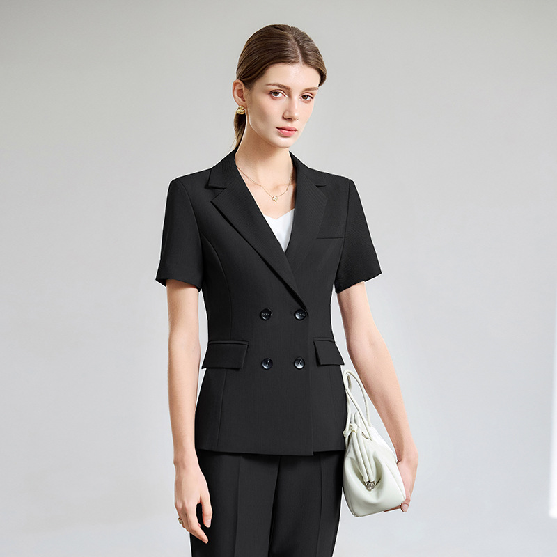 ชุดสูทแขนสั้นบางเบาสำหรับผู้หญ - Women Formal Wear Interview บทวิจารณ์และราคา