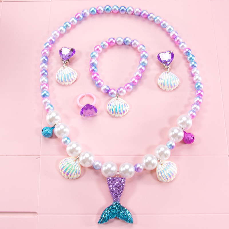 ชุดเครื่องประดับนางเงือกสำหรับ - Pearl Necklace Set บทวิจารณ์และราคา
