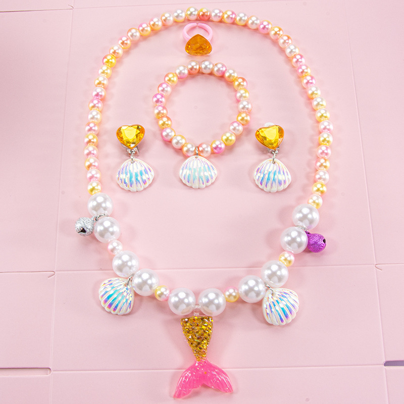 ชุดเครื่องประดับนางเงือกสำหรับ - Pearl Necklace Set บทวิจารณ์และราคา