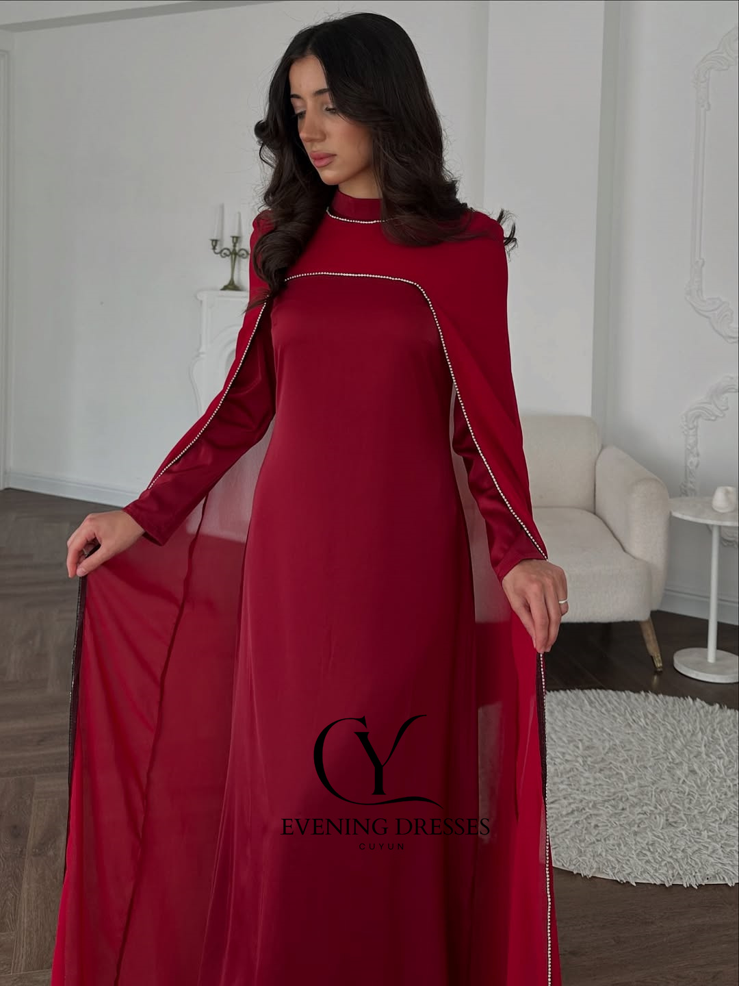 ชุดราตรีสีแดงแบบซาอุดิอาระเบีย - Women Formal Wear Dubai บทวิจารณ์และราคา