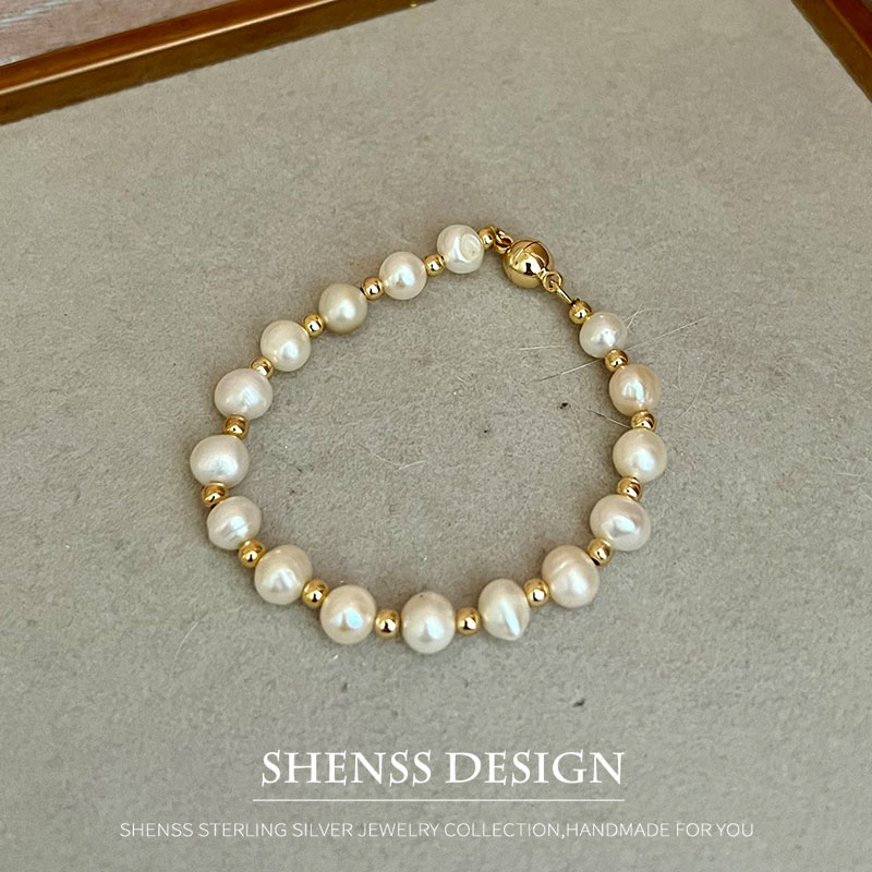 สร้อยข้อมือไข่มุกน้ำจืดธรรมชาต - Pearl Necklace Set บทวิจารณ์และราคา
