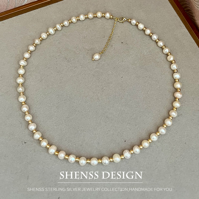 สร้อยข้อมือไข่มุกน้ำจืดธรรมชาต - Pearl Necklace Set บทวิจารณ์และราคา
