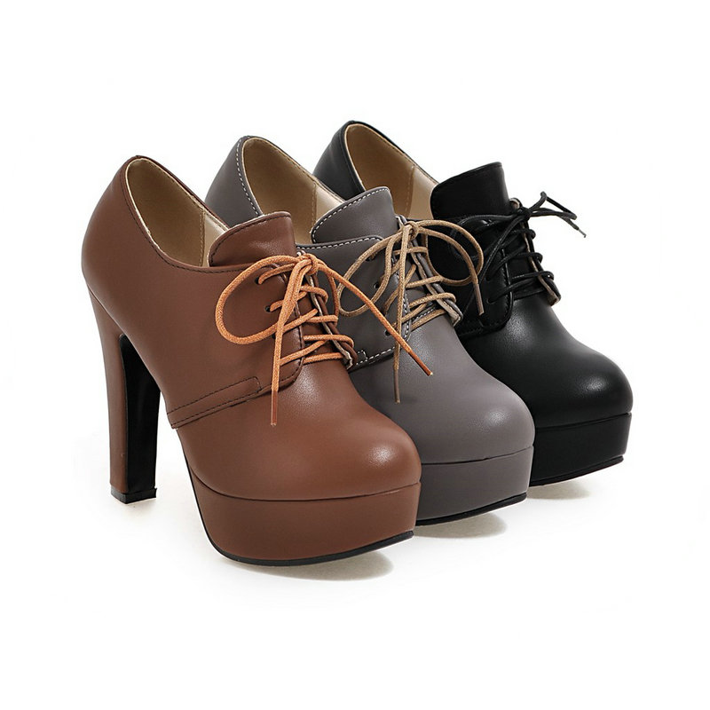 รองเท้าเดอร์บี้แบบผูกเชือก ส้น - Vintage Women'S Formal Wear บทวิจารณ์และราคา