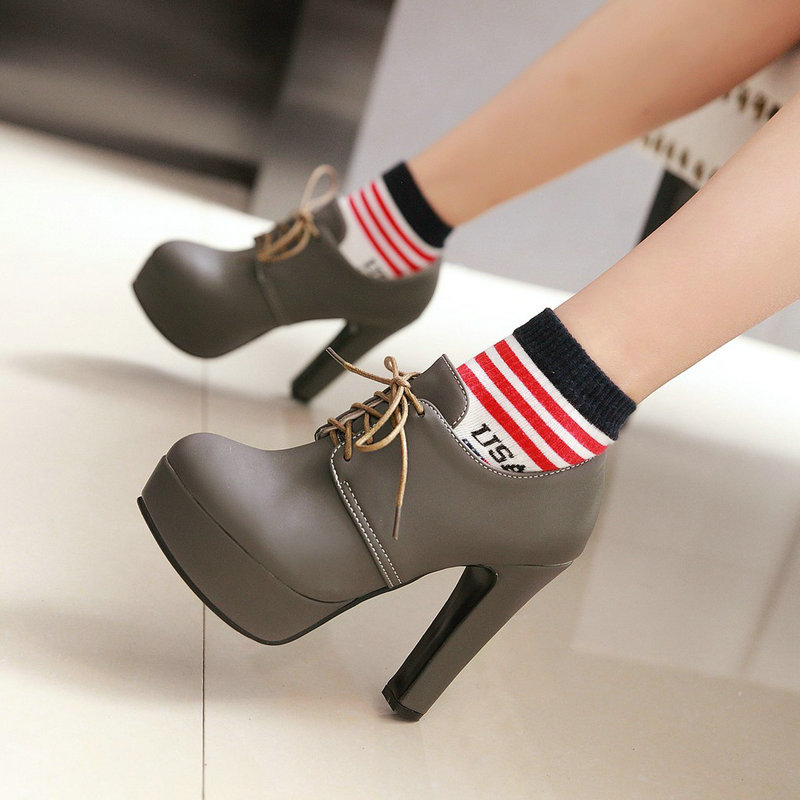 รองเท้าเดอร์บี้แบบผูกเชือก ส้น - Vintage Women'S Formal Wear บทวิจารณ์และราคา