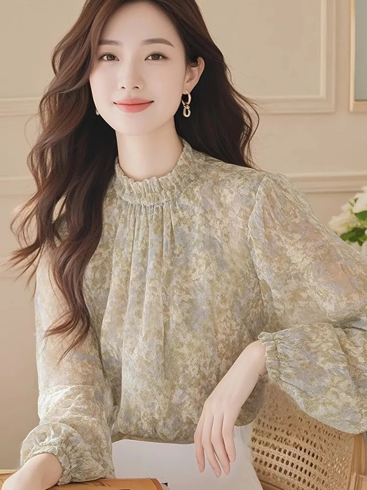 เสื้อเชิ้ตแขนยาวผู้หญิงผ้าซาติ - Women Formal Wear Korean บทวิจารณ์และราคา