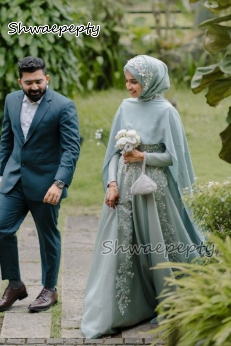 Elegant มุสลิมชุดราตรี Cape อา - Women Formal Wear Dubai บทวิจารณ์และราคา