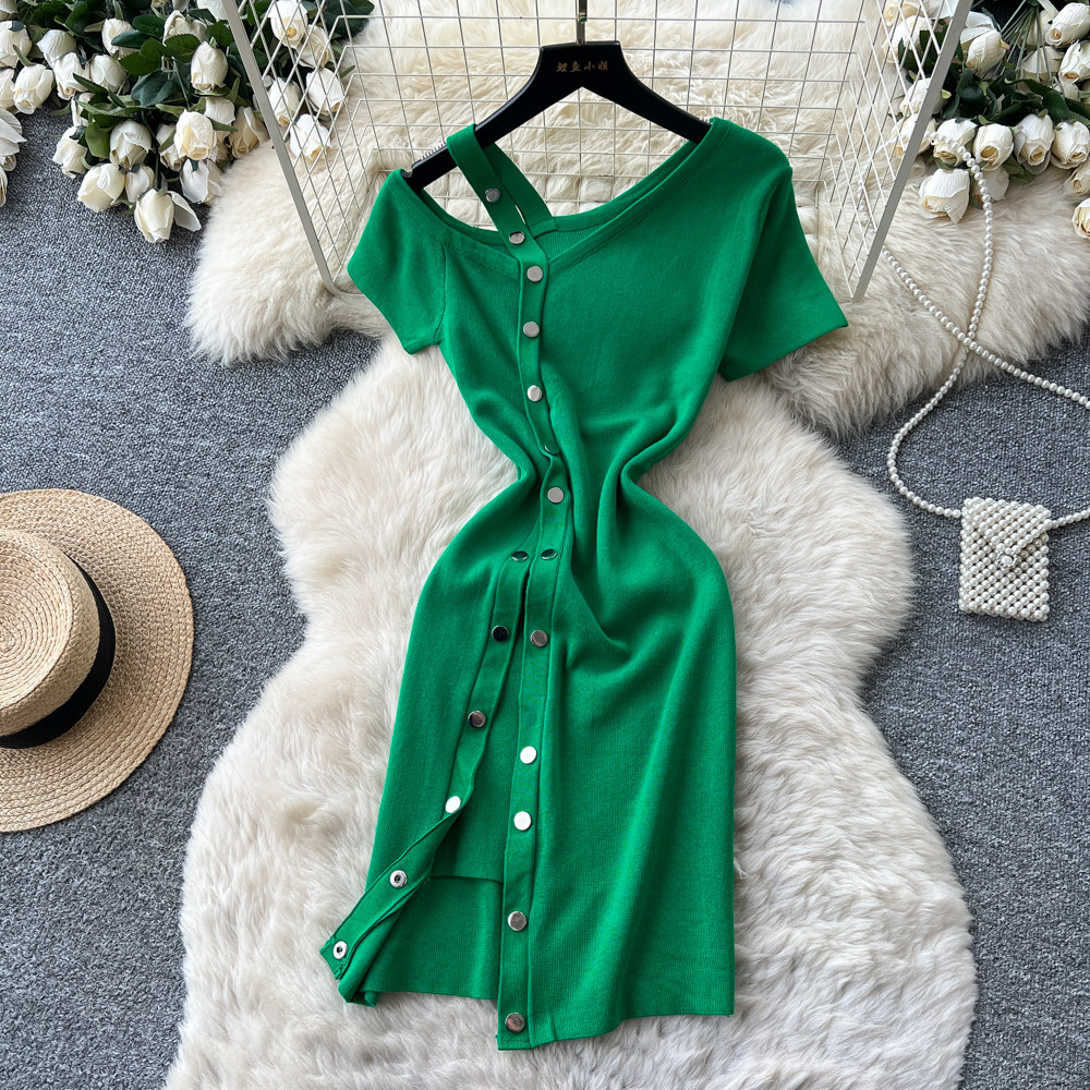เดรสผู้หญิง ความยาวปานกลาง ชุด - Wrap Dress Work บทวิจารณ์และราคา