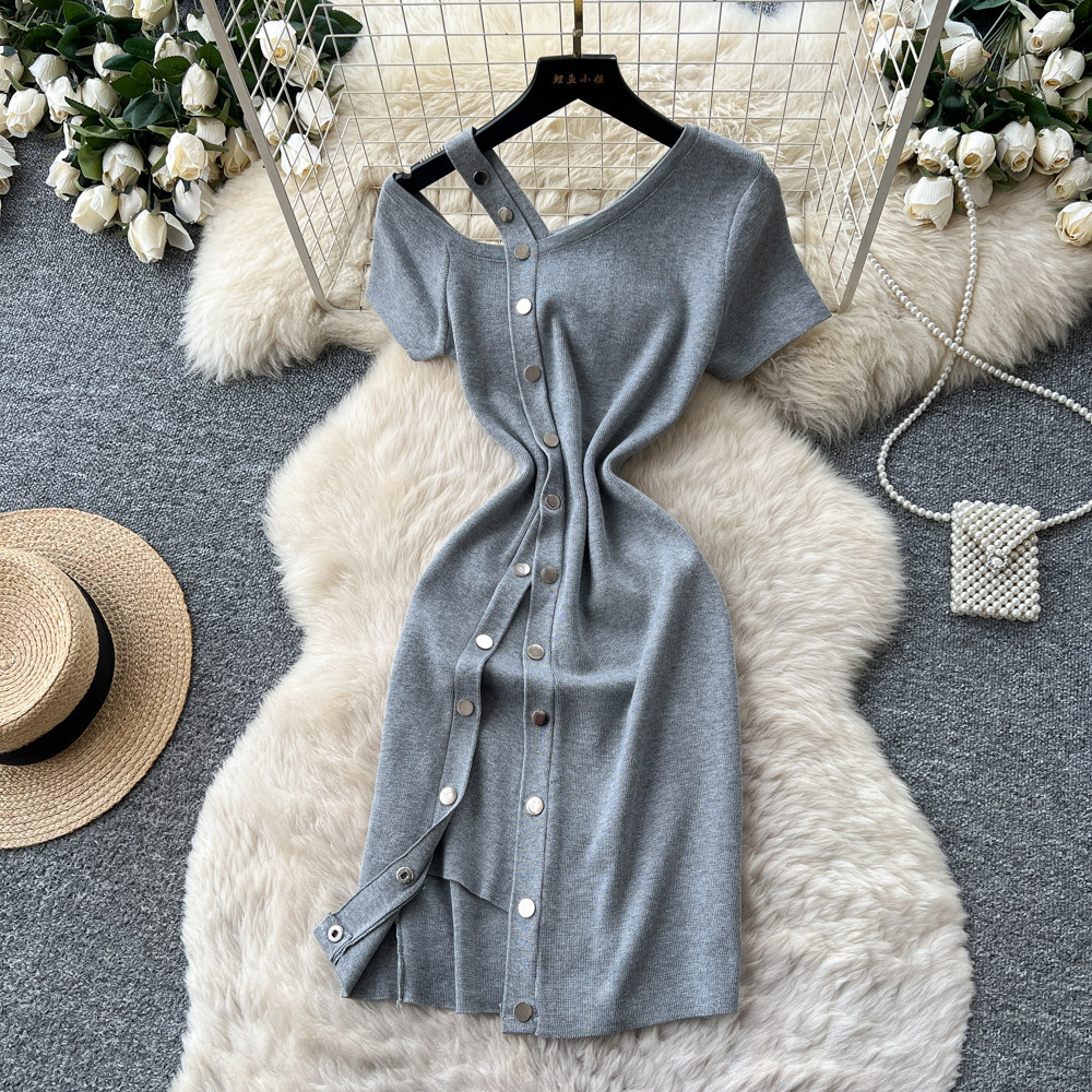 เดรสผู้หญิง ความยาวปานกลาง ชุด - Wrap Dress Work บทวิจารณ์และราคา