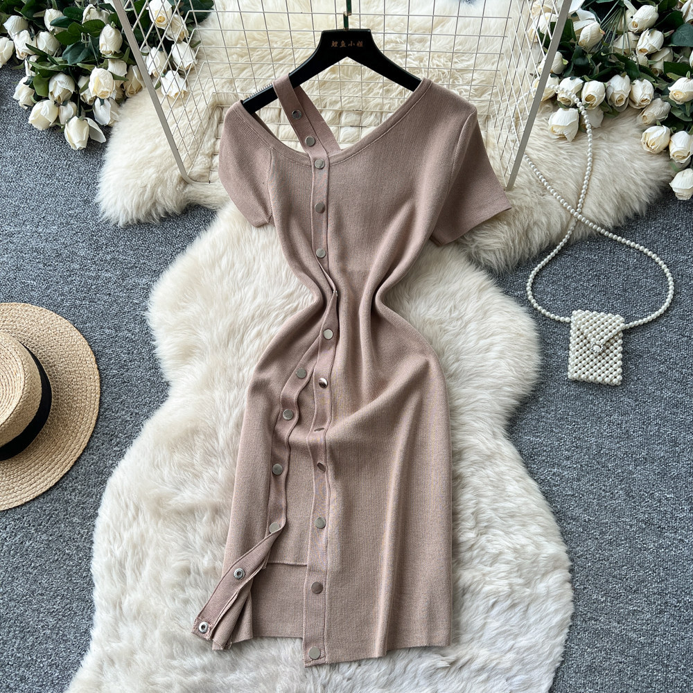 เดรสผู้หญิง ความยาวปานกลาง ชุด - Wrap Dress Work บทวิจารณ์และราคา