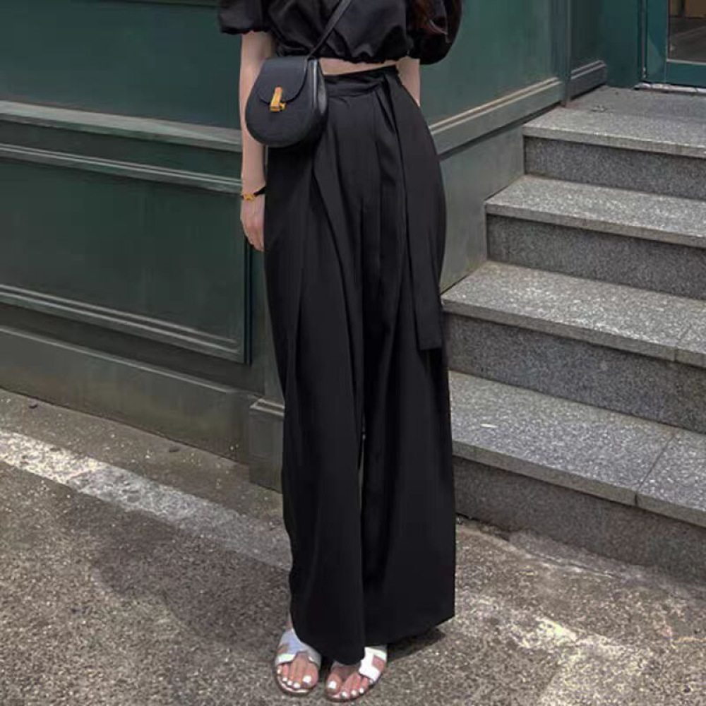 กางเกงขายาวทรงหลวมเอวสูงสำหรับ - Women Formal Wear Korean บทวิจารณ์และราคา