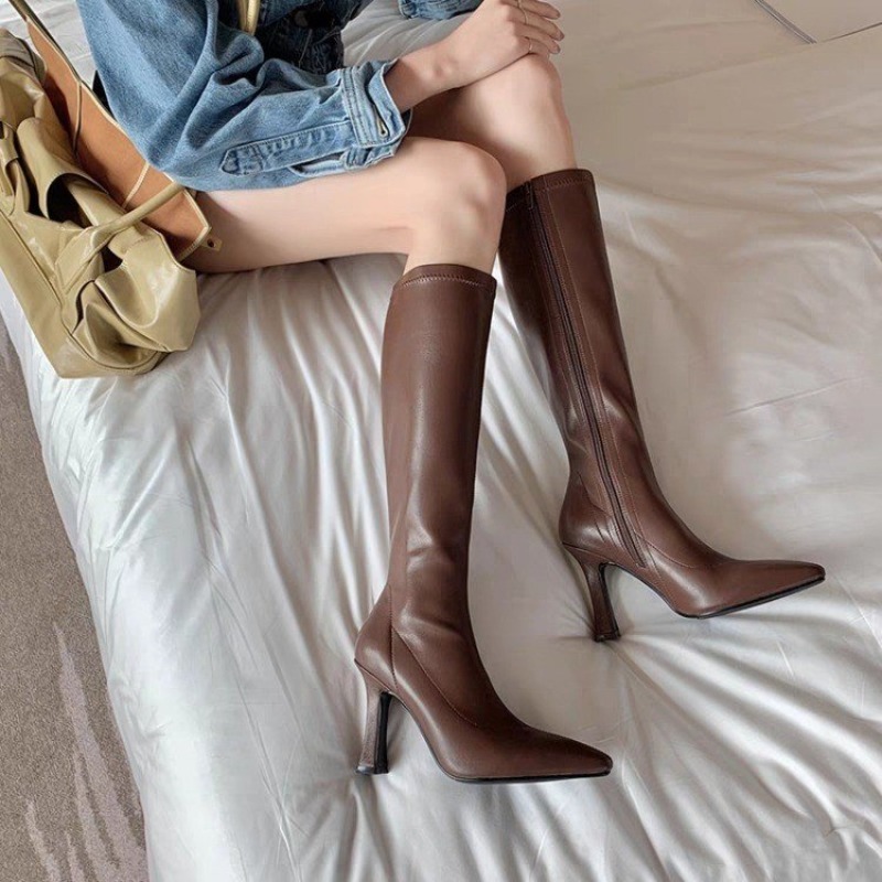 รองเท้าบูทสูงถึงเข่าสำหรับผู้ห - Formal Women Daily Wear Footwear บทวิจารณ์และราคา
