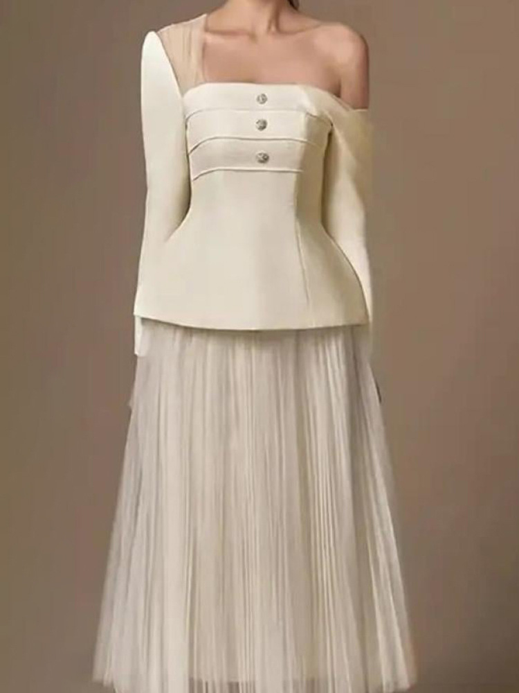 TWOTWINSTYLE Solid 2 ชิ้นชุดผู - Pencil Skirt Midi บทวิจารณ์และราคา