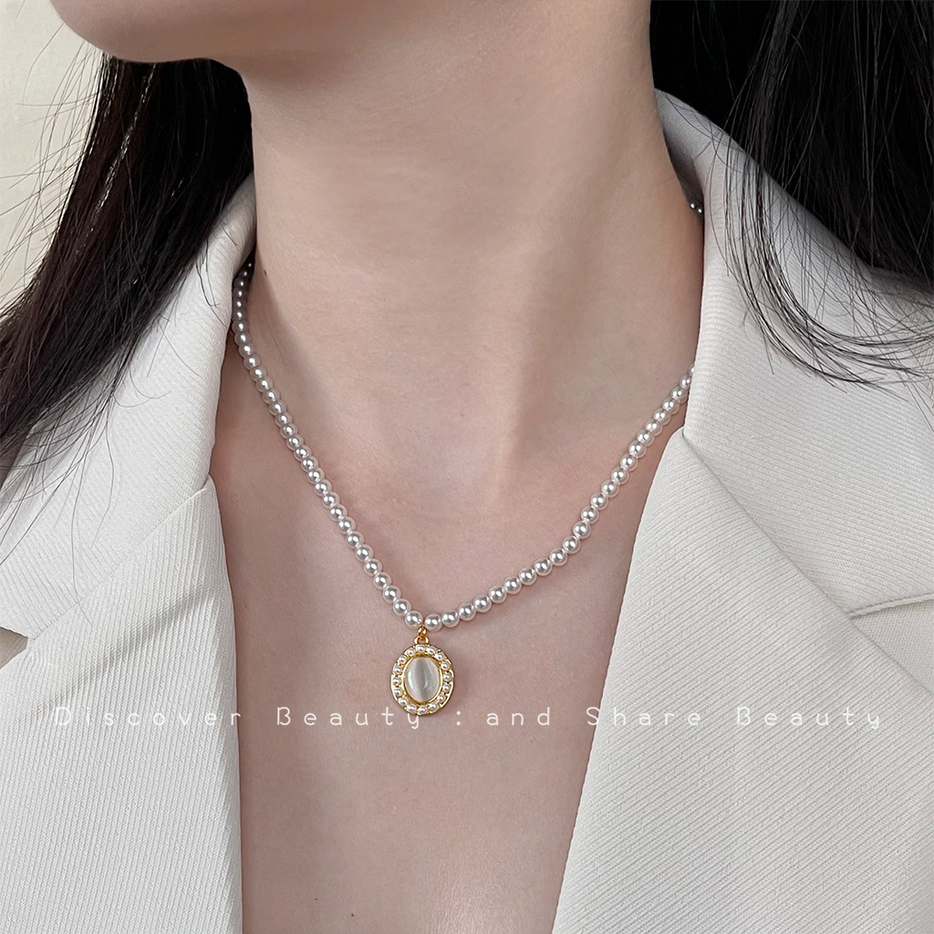 อุปกรณ์ DIY ต่างหูทรงพัดประดับ - Pearl Necklace Set บทวิจารณ์และราคา