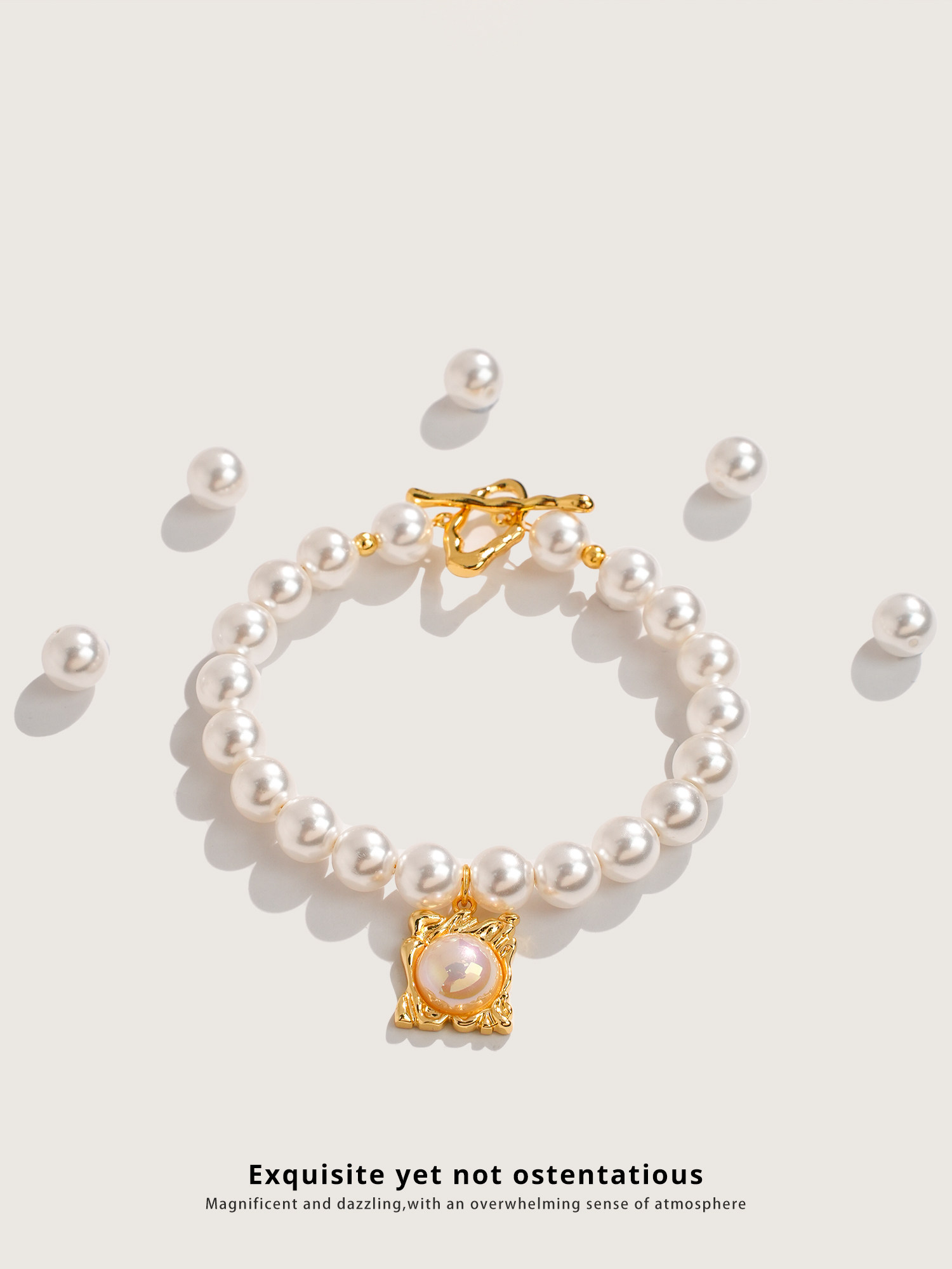 ชุดไข่มุกชุบทองแดง 18k ชุบทอง  - Pearl Necklace Set บทวิจารณ์และราคา