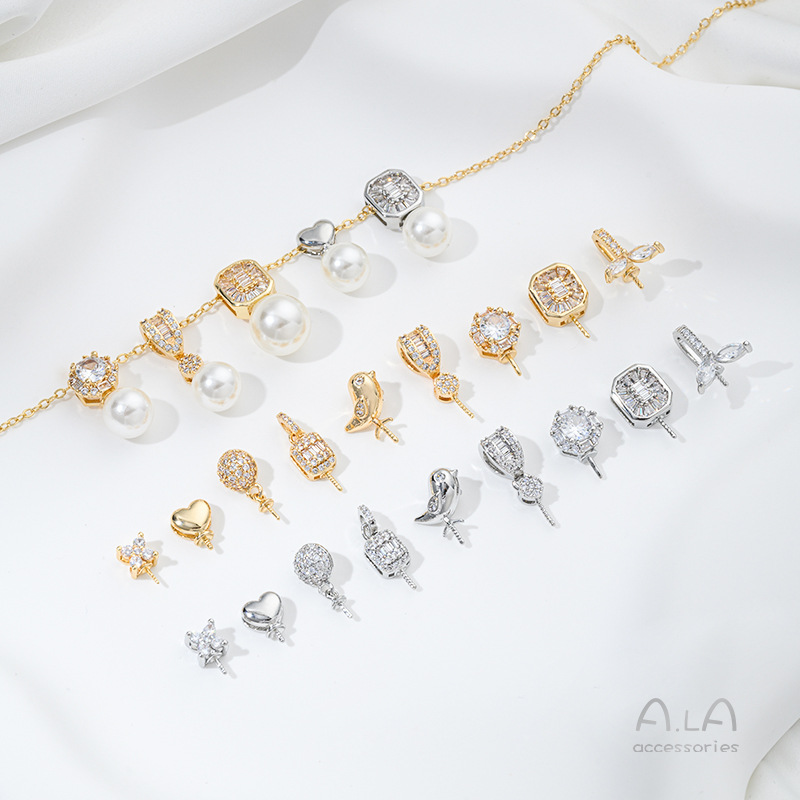 จี้ทอง 14K ประดับเพชรซิคอน รูป - Pearl Necklace Set บทวิจารณ์และราคา