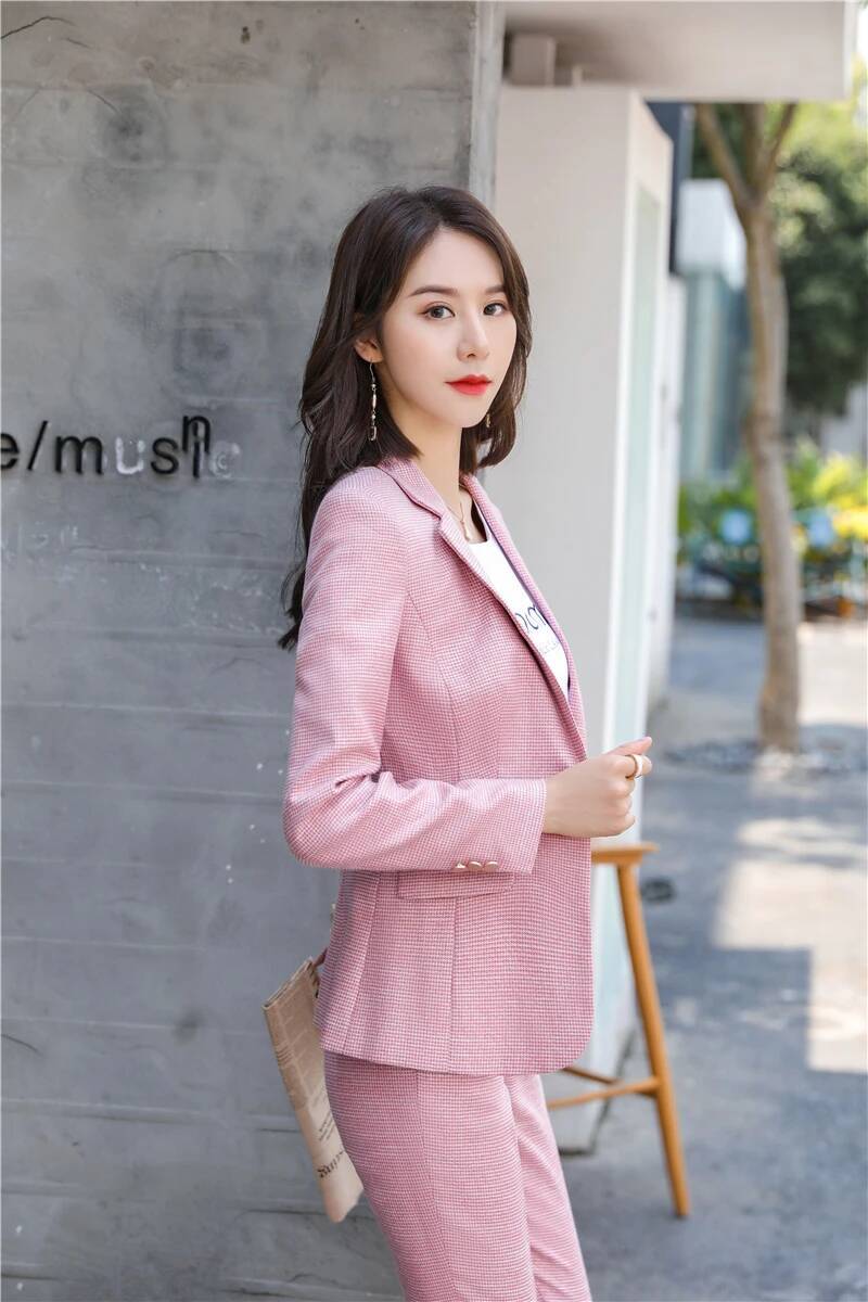 ชุดสูทสีเขียวดีไซน์ใหม่สำหรับผ - Women Formal Wear Interview บทวิจารณ์และราคา