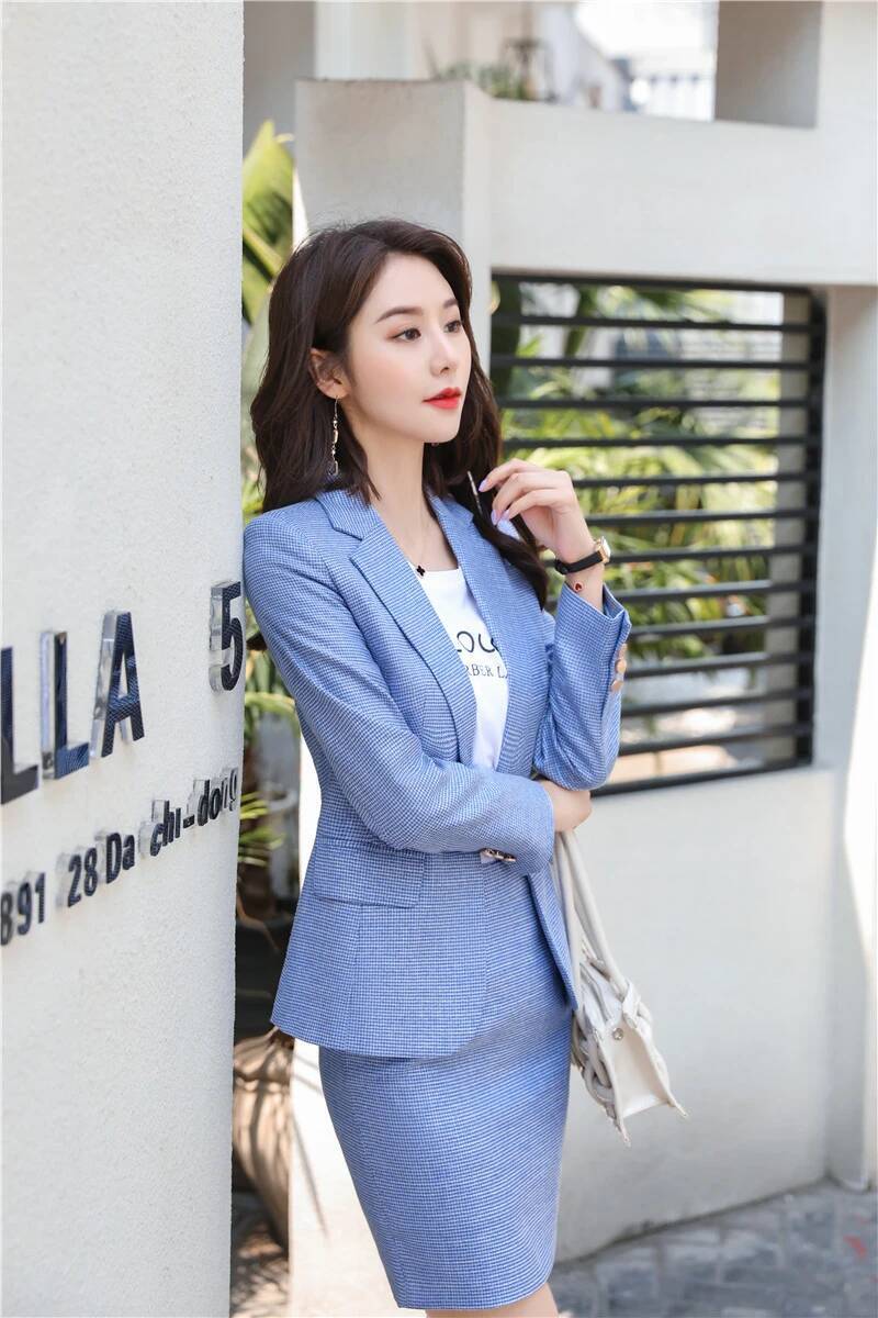 ชุดสูทสีเขียวดีไซน์ใหม่สำหรับผ - Women Formal Wear Interview บทวิจารณ์และราคา