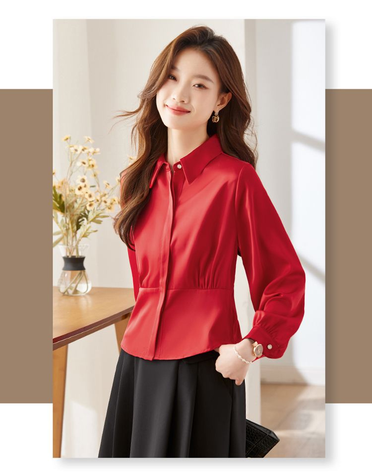 เสื้อแขนยาวผู้หญิงผ้าฝ้ายระบาย - Women Formal Wear Korean บทวิจารณ์และราคา