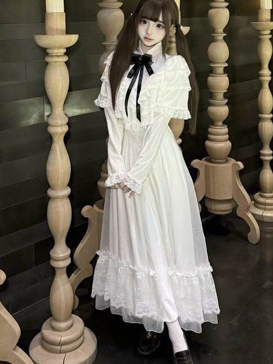 ชุดเดรสลูกไม้แขนสั้นสไตล์ญี่ปุ - Women Formal Wear Dress บทวิจารณ์และราคา