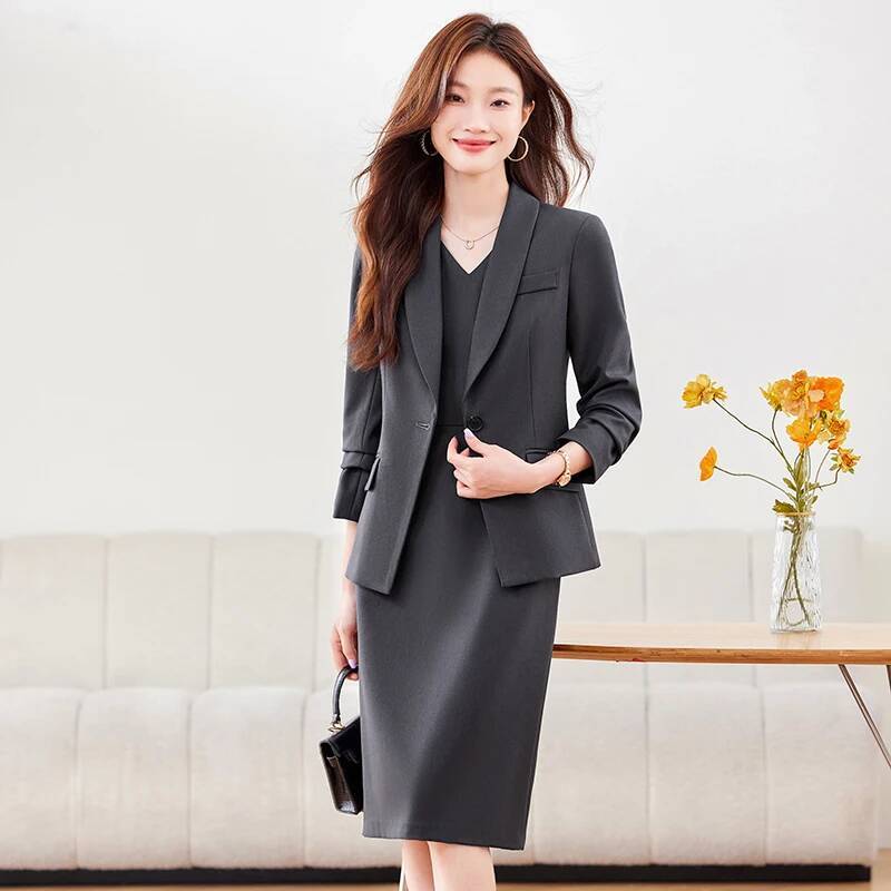 ชุดสูทผู้หญิงผ้าคุณภาพสูง พร้อ - Women Formal Wear Dress บทวิจารณ์และราคา