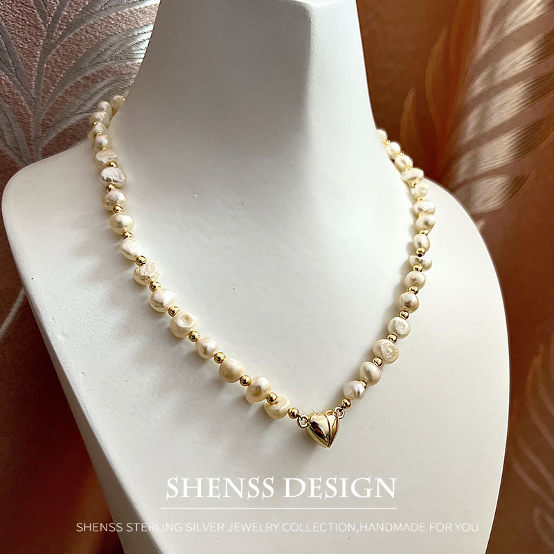 สร้อยคอไข่มุกน้ำจืดธรรมชาติขนา - Pearl Necklace Set บทวิจารณ์และราคา