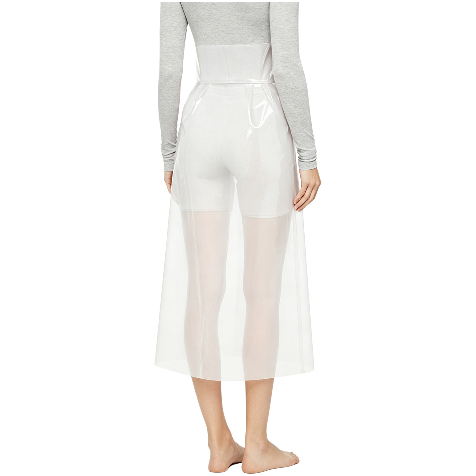 กระโปรง PVC ซีทรูสำหรับผู้หญิง - Pencil Skirt Midi บทวิจารณ์และราคา