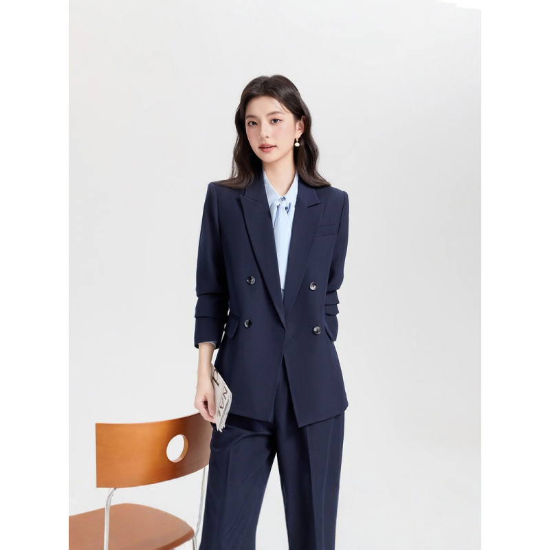 ชุดสูทผู้หญิงสีน้ำเงินกรมท่าแบ - Women Formal Wear Interview บทวิจารณ์และราคา