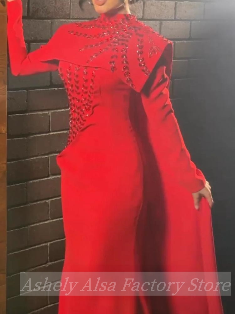 ชุดราตรียาวสีแดงแบบมุสลิมอาหรั - Women Formal Wear Dress บทวิจารณ์และราคา