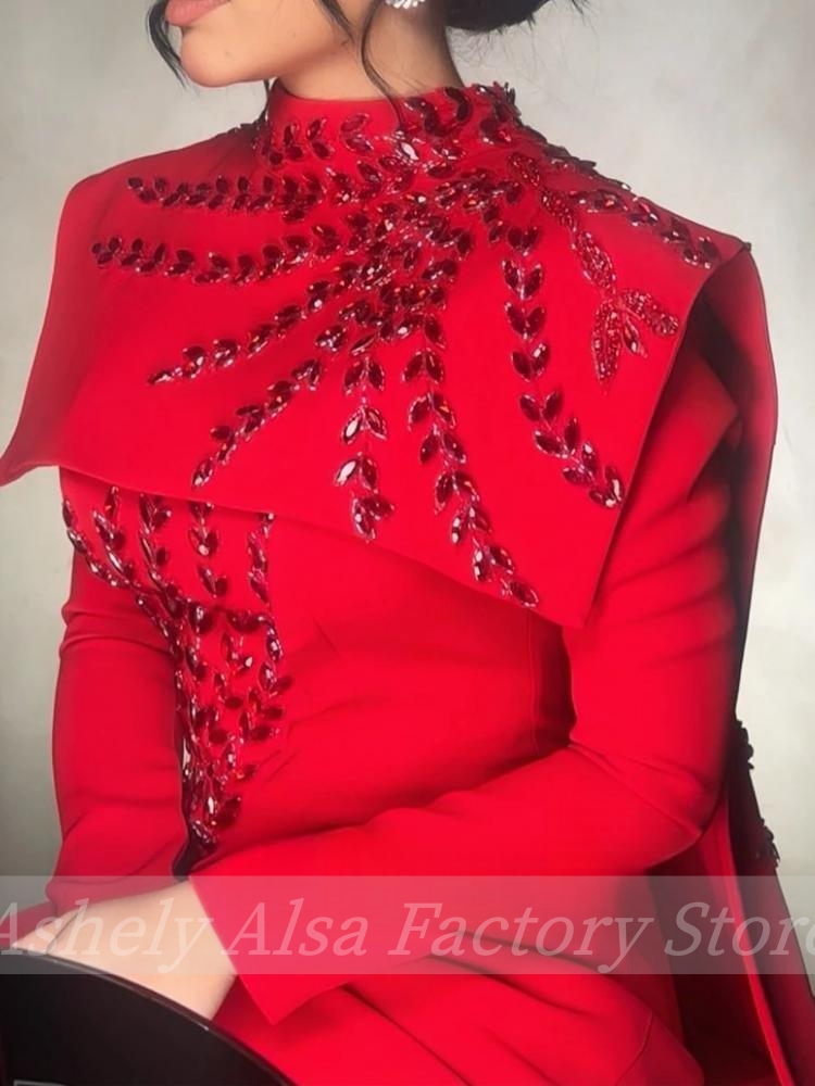 ชุดราตรียาวสีแดงแบบมุสลิมอาหรั - Women Formal Wear Dress บทวิจารณ์และราคา