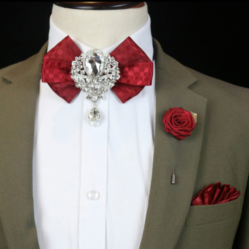 เข็มกลัดเนคไทโบว์ประดับพลอยเที - Women Formal Wear Korean บทวิจารณ์และราคา