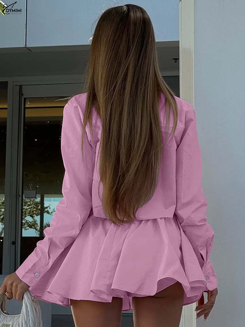 Oymimi แฟชั่นผ้าฝ้ายสีชมพู 2 ช - Pencil Skirt Midi บทวิจารณ์และราคา