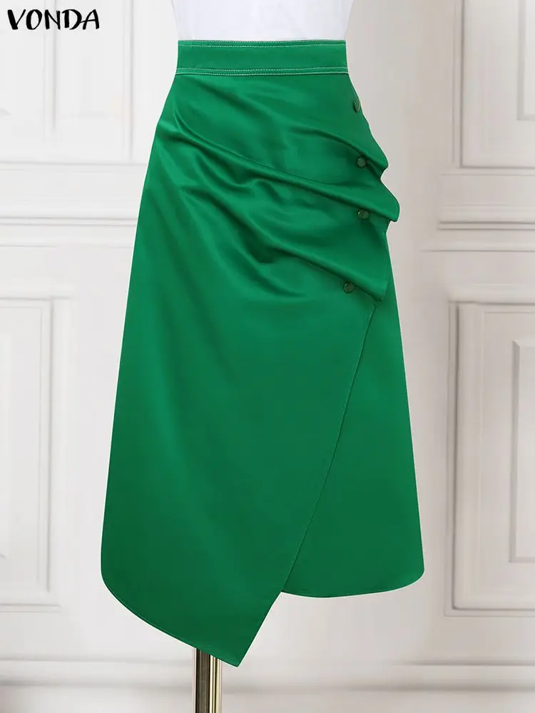 กระโปรงผ้าซาตินไซส์ใหญ่ VONDA  - Pencil Skirt Midi บทวิจารณ์และราคา