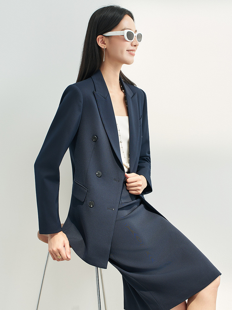 ชุดกระโปรงสีน้ำเงินกรมท่าสำหรั - Women Formal Wear Interview บทวิจารณ์และราคา